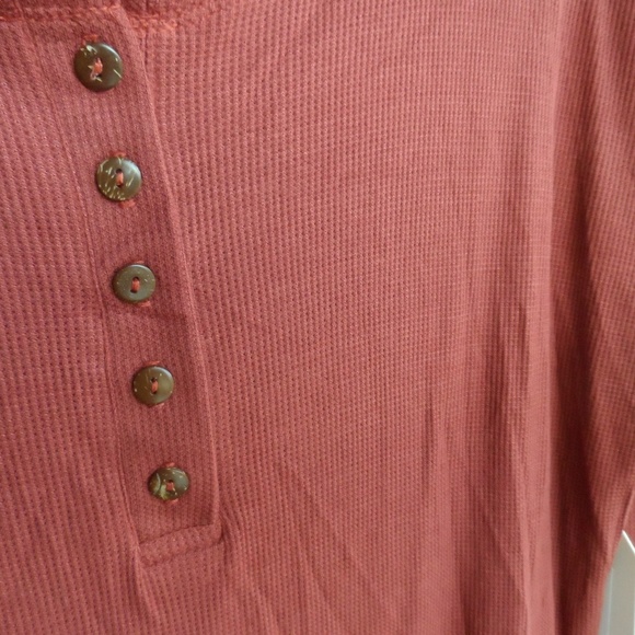 Rust Red Henley Top - Picture 5 of 6